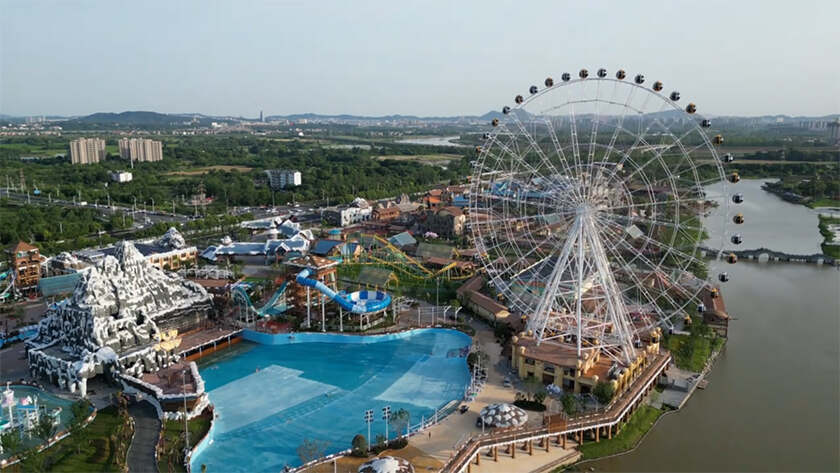 赣中首座综合性现代主题乐园！江西吉安欢乐世界水上游乐设备进入试滑验收阶段