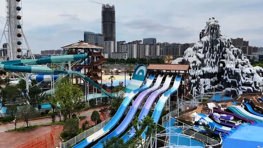 赣中首座综合性现代主题乐园！江西吉安欢乐世界水上游乐设备进入试滑验收阶段